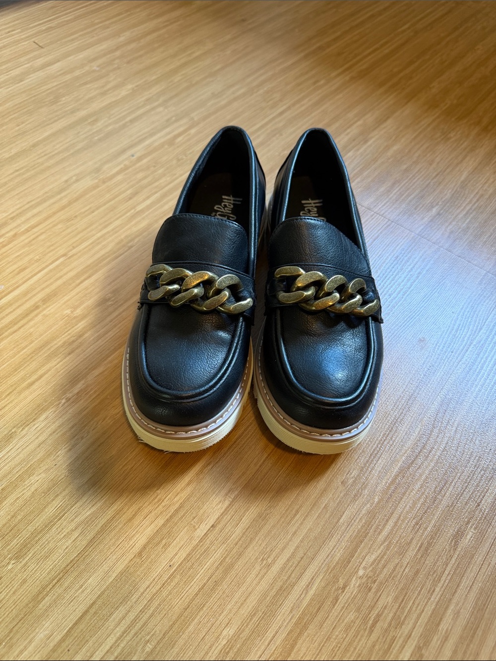 Corkys Women’s Loafers with Gold Chain Accent